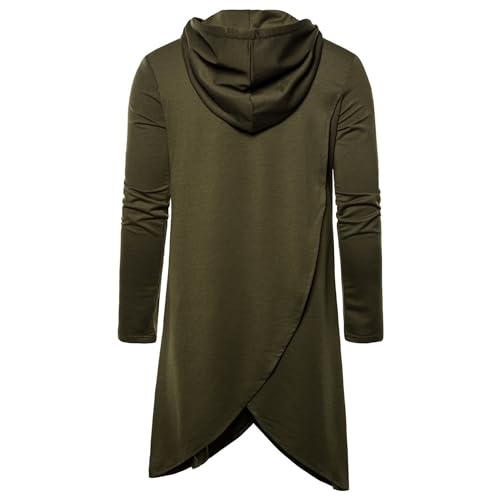 JEShifangjiusu Mens Hipster Irregular Long Sleeve Loose Hooded Shirt Pullover Sweatshirt Lightweight Draped Long Shawl Ruffle3