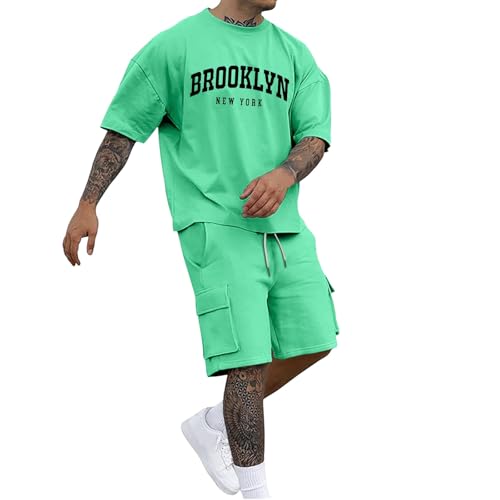 Survêtement homme 2 pièces t-shirt et short imprimé y2k