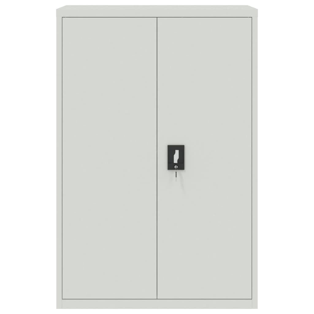 Aktenschrank Büroschrank Stahlschrank Werkzeugschrank Stahlblech Pulverbeschichtet Abschließbar 90×40×140 cm Stahl Grau