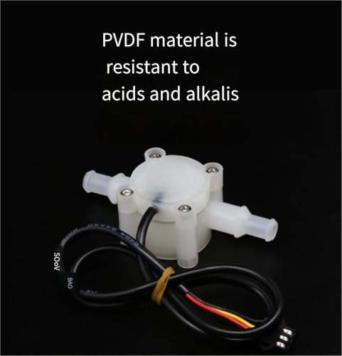Sensor de flujo agua con efecto Hall en material de alta resistencia al desgaste de 3/8" 3