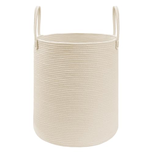 JMvicyroam 60L Cotton Rope Laundry Basket Hamper, Beige