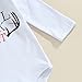Newborn Baby Boys Hunting Clothes Set Long Sleeve Letters Deer Romper Bodysuit Pants Hat Outfit (70(0-6M), White)