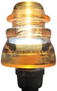 Vintage Amber LED Glass Insulator Light
