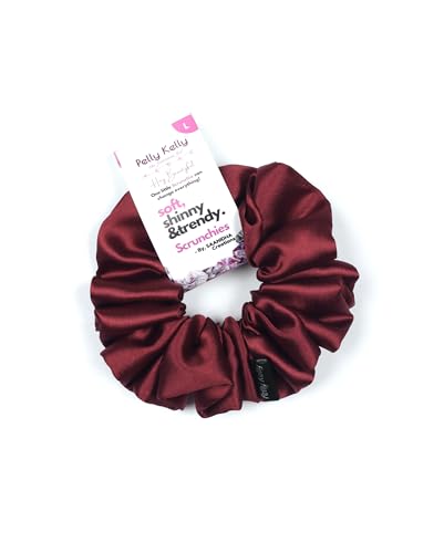 Image of Satin Scrunchies Hair Bands for Women | No-Damage Elastic Hair Ties for Ponytails & Buns | Fluffy & Stylish Rubber Bands | Large Size | Pack of 5