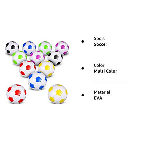 Hydren 12 Packs Soccer Ball With Pump Machine Stitched Youth Needle For Outside Sport Game Training Practice (Multi Color, Size 2) #TOP7