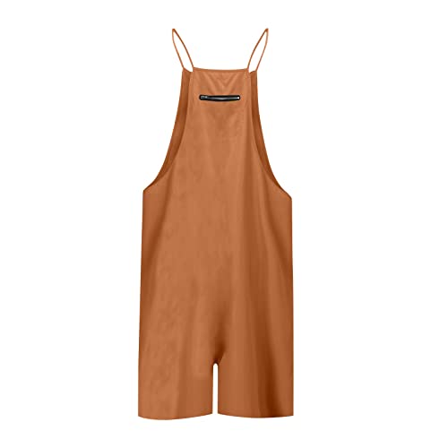 White Jumpsuits For Women, Big Funny Oversized Holiday Shorts Womans Working Solid Color High Waisted Shorts Split Comfort Cotton Breathable Shorts Women Brown #TOP4