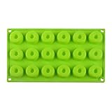 Silikon-Donut-Backform, Silikon-Donut-Formen, Donut-Backblech mit 18 Mulden, Kuchenform, personalisierbar, Muttertagsgeschenk (grün, 1 Stück)
