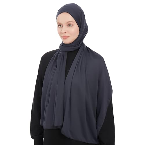 Jersey Hijab Scarf for Women - Jersey Hijab Muslim Headscarf Shawl - Lightweight Fashion Scarf Muslim Head Wrap Shawl