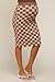 PinkBlush Beige Checkered Knit Maternity Skirt