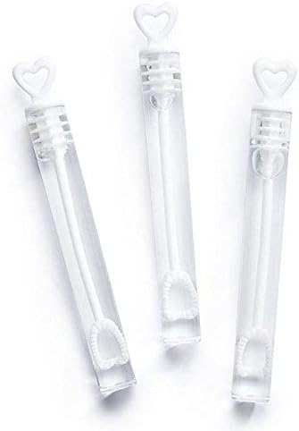 Wedding / Party Bubble Tube - Heart Top Wand - Confetti Alternative (12)