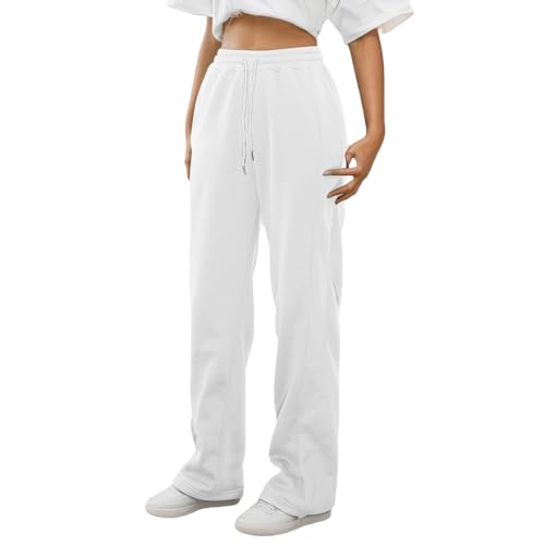 Girls Baggy Sweatpants for Teens Straight Wide Leg Cute Sweat Pants Elastic Waist Athletic Joggers Trousers4