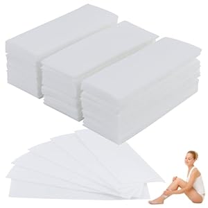 100 Pieces Professional Paper Wax Paper Strips for Hair Removal, Non Woven Waxing Strips Face for Women Facial Body Arms Legs Hair Cleaning and Remover (7×21cm, 2.8×7.9 Inch)