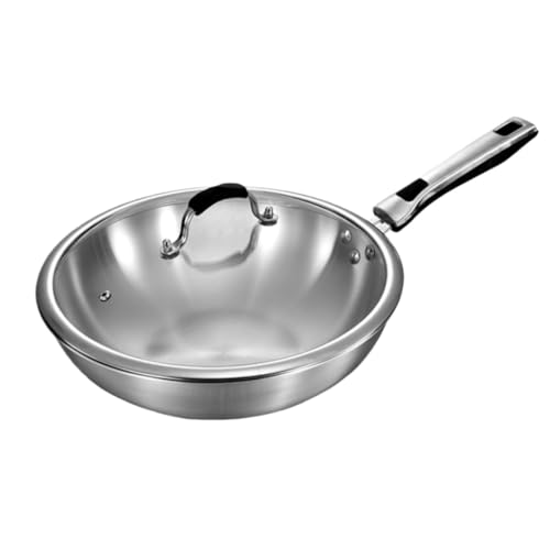 JoyeeLii ���ؓ� �t���C�p�� 32cm �q���[���t���[ �ł��t���h�~ ���ؓ� 304 �X�e�����X�| �t���C�p�� �K���X�J�o�[�t�� �ƒ�p �R�[�e�B���O�Ȃ� �K�X�Ή� (34cm�V���O���|�b�g+�W)