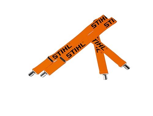 Stihl 8841512 Hosenträger f. Bundhosen mit Metallklips orange 130 cm Orange 130 cm
