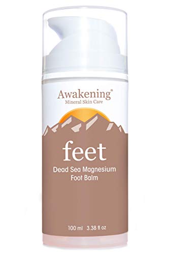 Awakening Feet - Magnesium-Rich Hydrating Foot Therapy Balm - Foot Lotion With Arnica And Concentrated Minerals Of The Dead Sea For Dry Feet - Airless Pump Magnesium Cream #TOP2