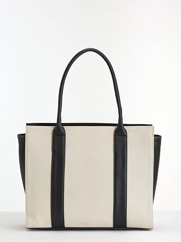 Image of Fargo Amara Vegan Leather Tote Bag for Women | Laptop Compartment, RFID Pockets, YKK Zipper, Large Office Handbag | Shoulder Bag for College & Daily Use | Made in India