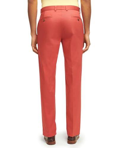 Brooks Brothers Men's Regular Fit Stretch Lightweight Advantage Chino Pants, Mineral Red, 32W x 34L2