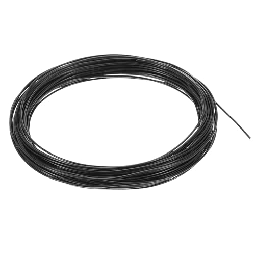 PATIKIL 1mm Bonsai Training Wire, 1 Roll Floral Wire Stems Anodized Aluminum Trees Wire 32.8 Feet Total for Gardening Branch Fixing, Black