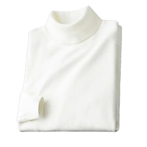 Men's Retro Long Sleeve Sweater Casual Solid Color Turtleneck Pullover Knitted Street Warm Top