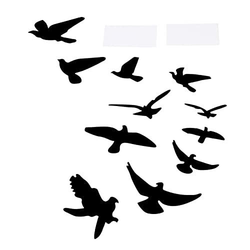 Autocollant Mural, Miroir Amovible 3D Forme D'oiseau Miroir Stickers Muraux Bricolage Décoration Murale pour la Maison Salon Chambre(noir)