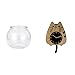 Leefasy Transparent Small Tank Small Round Ornament Aquarium Bowl Vase for Office Table Home Decors Cute Silent Wall Clock for Kitchen