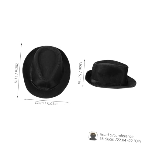 FRCOLOR Hat Elegant Black Dancing Performance Hat for Head Lightweight Design Stylish Accessory for Boys2