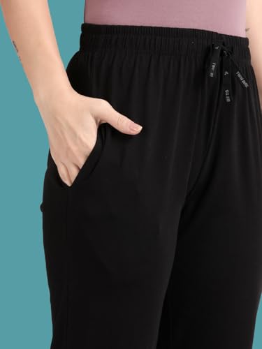 Image of TWIN BIRDS Women Cotton Textured Night Pant | Pyjama Loungewear Sleepwear