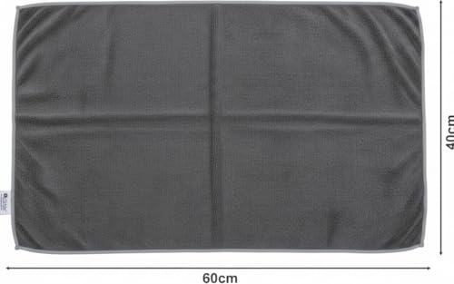 Image of Dribble Microfiber Weft Knitting 400 GSM Hand Towel 40x60 cm | Ultra Soft, Quick Dry, Highly Absorbent | Lightweight & Skin-Friendly Towel for Bathroom, Gym & Travel, Grey & Pista Green (Pack of 4)