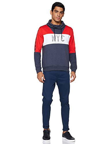 Image of Max Poly Men's Cotton Printed Full Sleeves Athleisure Hooded Sweatshirt