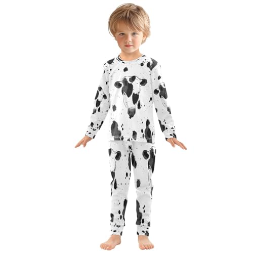 Pajama Sets Long Sleeve Cute Cow Country Animal Soft Comfy Sleepwear 2 Piece PJS 3-8T2