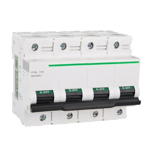 Disjoncteur C120L 4P courbe D 63A pour protection tableau électrique 400VAC