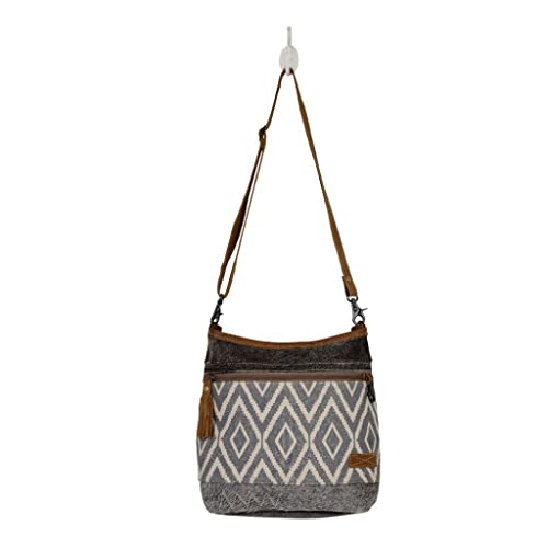 Myra Bag Western Leather Shoulder Bag for Women - Upcycled Canvas Crossbody Bag Oath3