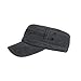 Fashionable Solid Color Washed Unisex Fitted Cadet Cap for Men Flat Top Cap Low Profile Short Brim Baseball Caps