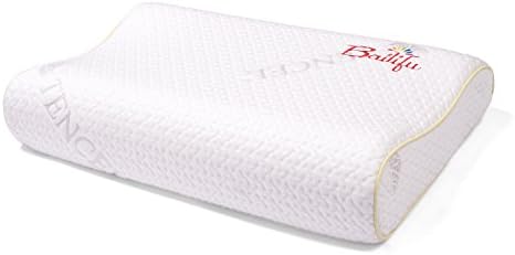 Heinerrs Kids Latex Pillow with Pillowcase Natural and Healthy Toddler Pillows for Sleeping White - 19.7x11.8x3.1/3.9inches（Suitable for 3-16 Years Old）
