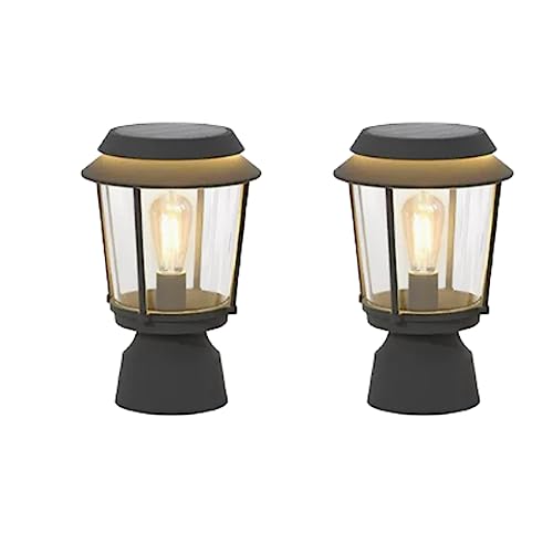 Lanterna a colonna impermeabile, classica e tradizionale, dal design moderno, che si distingue dalla massa e fornisce un'ampia illuminazione intorno alla casa.