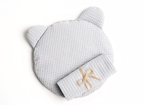 Couverture bébé en coton anti-irritation avec oreiller ours apaisant - 2
