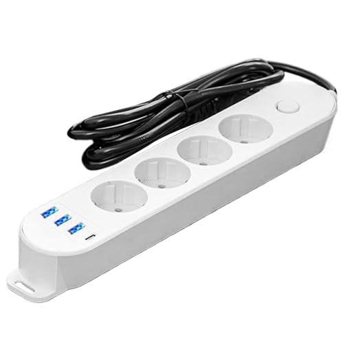 Regleta Europea | Adaptador Multipuerto Internacional | Accesorios Eléctricos Portátiles Multifuncionales Seguros para Tabletas, Teléfono Móvil, Hogar Y