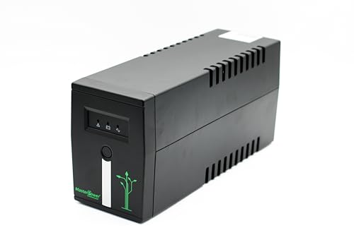 Master Power USV, Unterbrechungsfreie Stromversorgung, UPS 900 VA, konstante Ausgangsspannung 480 W, 2 Schuko-Steckdosen