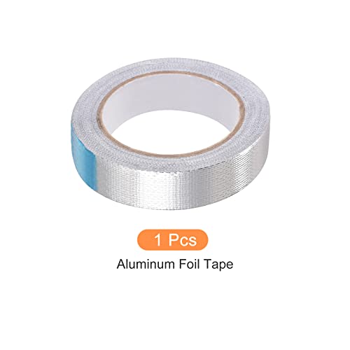 Image of Aluminum Foil Tape Adhesive Metal Tape, [for Sealing Patching Hot Cold HVAC, Duct, Pipe Insulation] - 1 inch /66ft /5.9 Mil /Silver