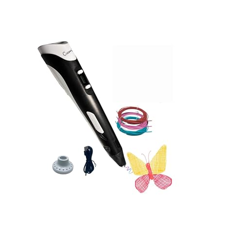 Image of Camin 3D Pen, 3D Printing Pen for Kids, USB Powered 3D Pen for Kids (Black, 3 PLA)