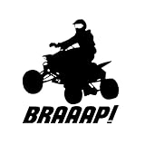 ATV Rider Braaap Funny Die Cut Vinyl Decal Sticker Car Window Laptop Truck Bumper...