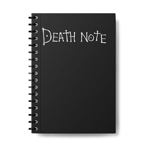 zenithink Death Note Anime Wiro Journal Notebook | 80 gsm Paper With 350GSM Hard Cover | Single Ruled | Pages - 160 | A5 Size | Wiro Binding | Versatile for School, Home & Office |