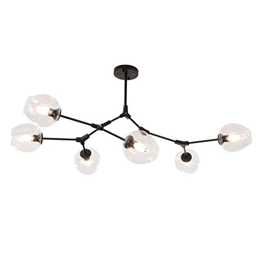 Lumière éclairage à main en verre sphérique et suspension luxe E27