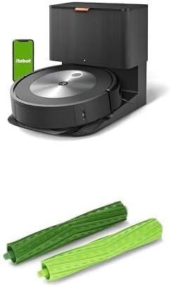 Bundle of iRobot Roomba j7+ (7550) Self-Emptying Robot Vacuum w/iRobot Authentic Replacement Parts Multi-Surface Rubber Brushes
