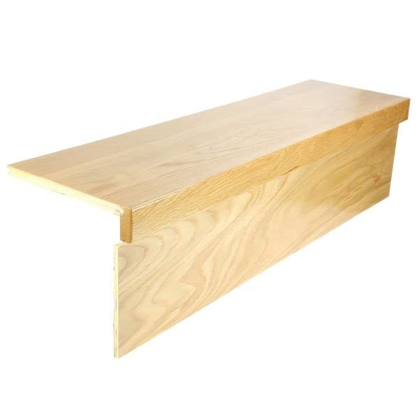 Jackson Woodturners Stair Cladding Pre-Finished Oak Tread with Reversible Oak/White Primed Riser – Stair Renovation Kit