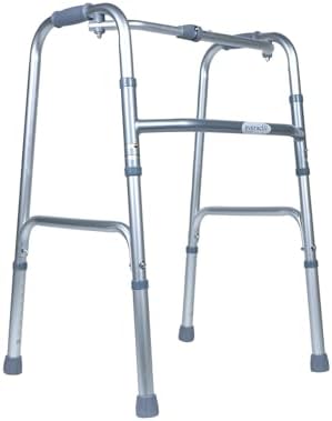 Everactiv Lightweight Aluminium/Glossy Finish Walker for adults, Height Adjustable Walking Support for Old People, Sturdy Frame Walker for Old People | Made in India