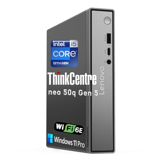 Lenovo ThinkCentre neo 50q Gen 5 Tiny Desktop, Intel Core i5-13420H 8-Cores | 16GB DDR5, 512GB Pcie SSD, PCIe SSD, Wi-Fi 6, Win 11 Pro, compact black, space-saving for office & remote work