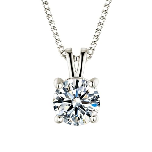 Collier diamant de culture 2CT éclat éternel et chaîne fine pour femme