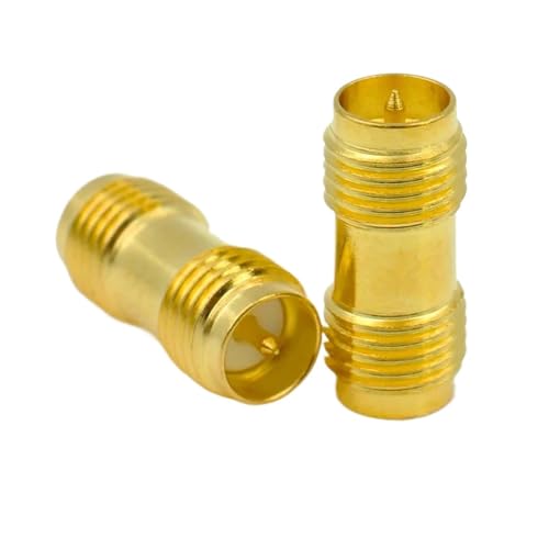 Connecteur SMA femelle vers RP-SMA femelle adaptateur coaxial RF type 2 en cuivre doré 10PCS