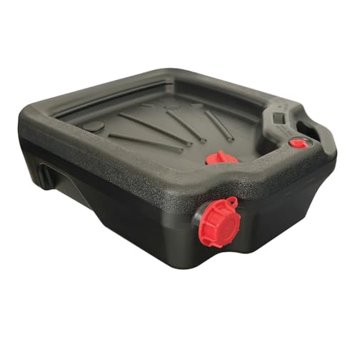 Amerizy 16-Quart Automotive Oil Drain Pan Heavy-Duty Plastic Oil Change Container for Cars Trucks & Motorcycles Easy Pour Anti-Splash Leak-Resistant Design 1 pack